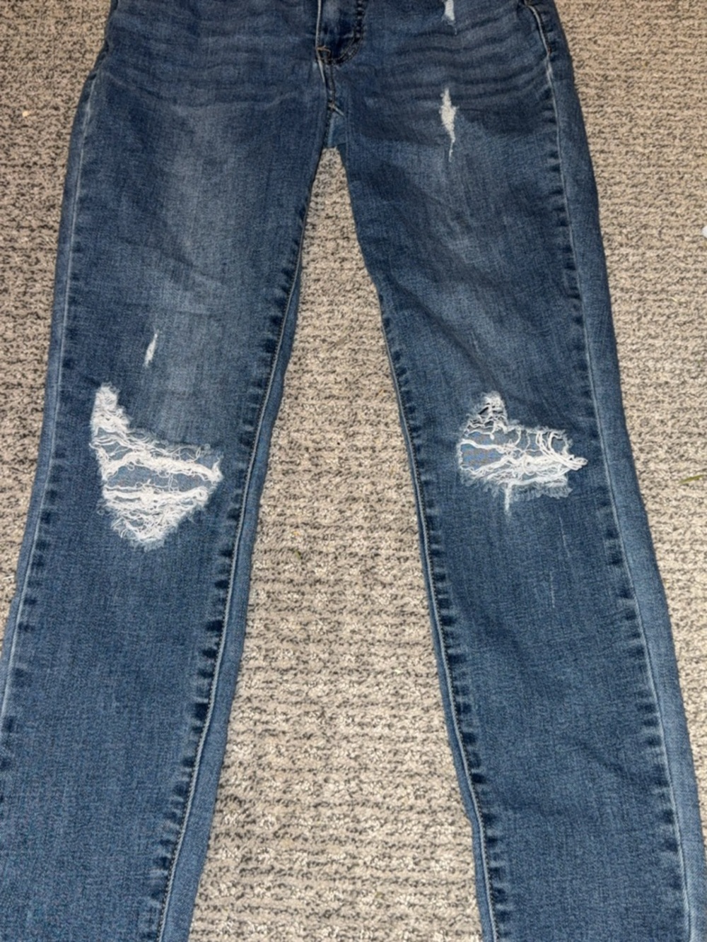 Lucky Brand Dark Blue Distressed Skinny Jeans